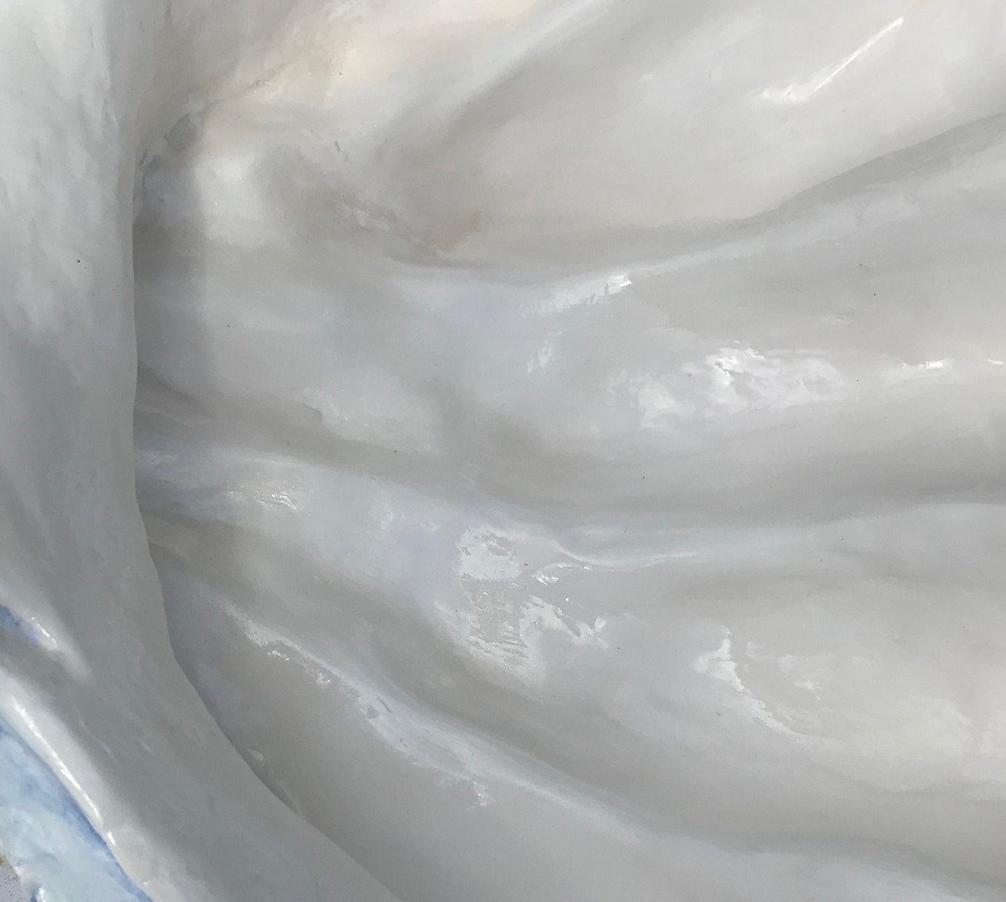 Scalloped Giant Clam Shell in Sky Blue