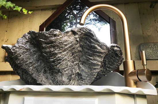 Small Clam Shell Sink in Pewter Grey – teemorrisshells