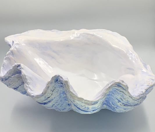 Extra Large Giant Clam Shell in Sky Blue