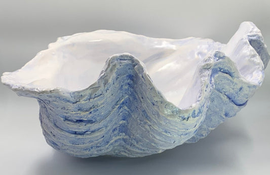 Extra Large Giant Clam Shell in Sky Blue