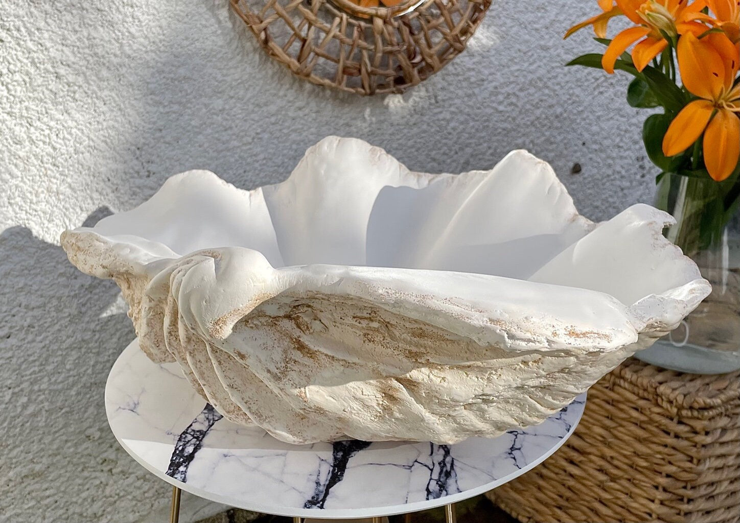 Clam Shell bowl medium in Real Sand