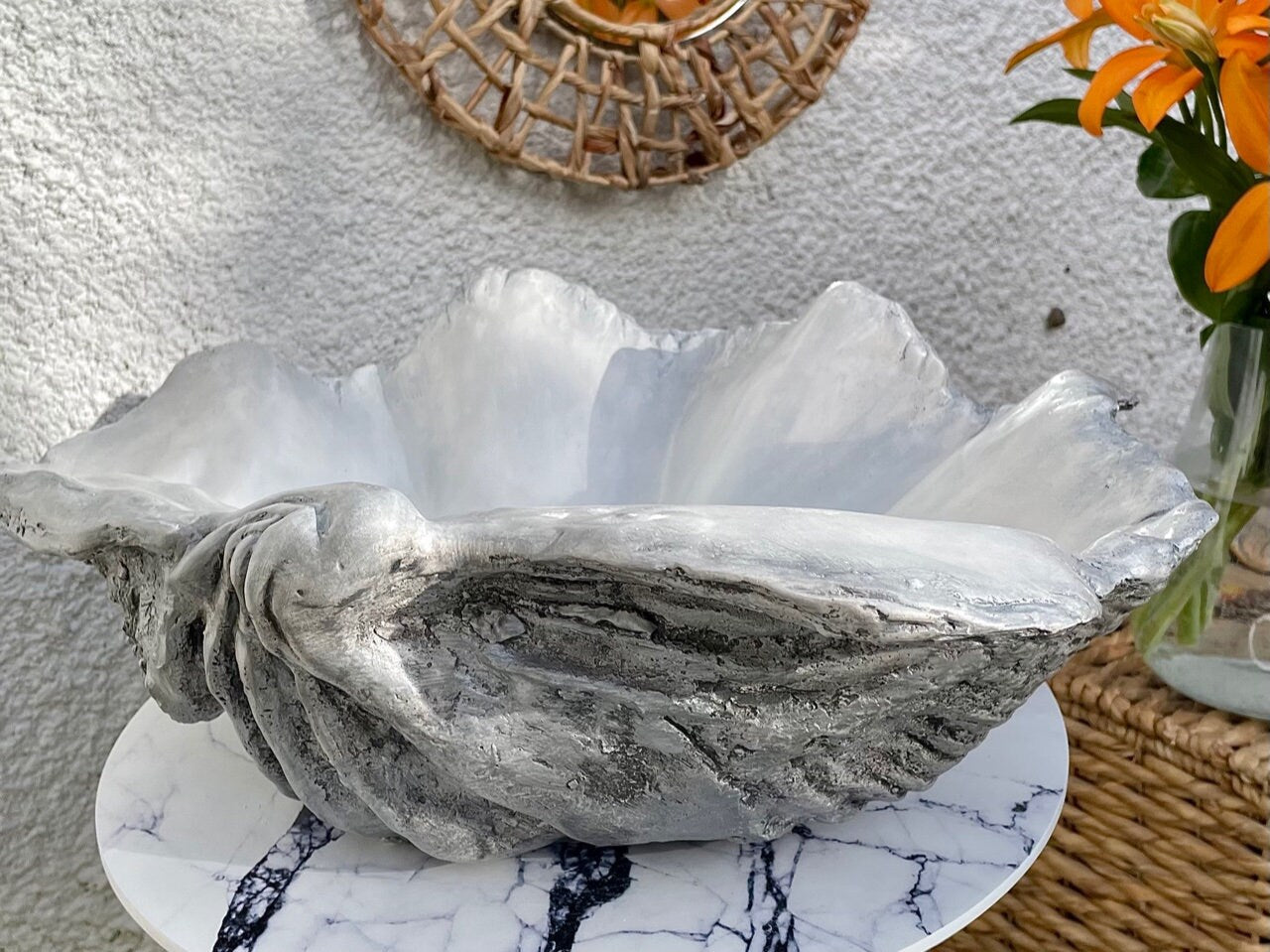 Clam Shell Bowl medium in Grey Shimmer