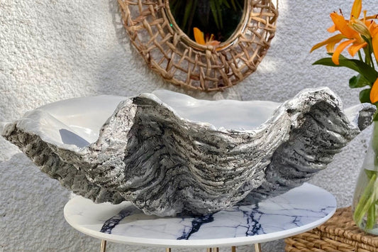 Clam Shell Bowl medium in Grey Shimmer